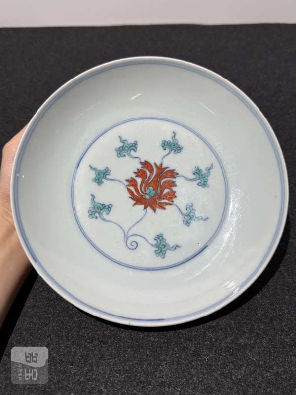 清康熙 斗彩花卉纹盘一对 - 图3